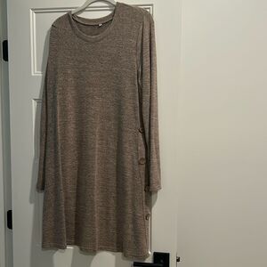 Brown long sleeve sweater dress L